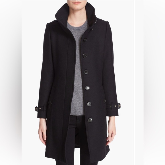 NWT Burberry Gibbsmoore funnel collar trench coat Size 4 run small. - Picture 2 of 14